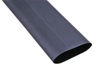 HEAT SHRINK TUBING, 0.125IN ID, PO, BLACK, PK10 6IN PIECES