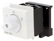 Module: rotary switch; 250VAC; 20A; IP20; for DIN rail mounting 