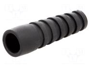 Strain relief; RG59,RG62; black; Application: BNC plug; 1pcs. MH CONNECTORS