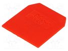 End/partition plate; red; Width: 1mm; polyamide; -25÷100°C POKÓJ