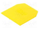 End/partition plate; yellow; Width: 1mm; polyamide; -25÷100°C POKÓJ
