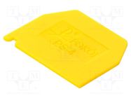 End plate; yellow; Width: 1mm; polyamide; -25÷100°C POKÓJ