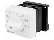 Module: rotary switch; 250VAC; 20A; IP20; for DIN rail mounting 