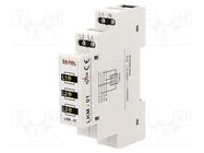 Module: voltage indicator; 3x400VAC; IP20; for DIN rail mounting ZAMEL