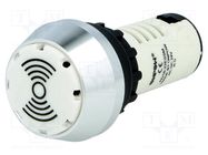 Signaller: sound; 80dB; Illumin: LED; 24V; IP40; Ø22mm; max.6mm ONPOW