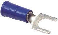 TERMINAL, SPADE/FORK, #10, CRIMP, BLUE