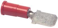 TERMINAL, MALE DISCONNECT, 0.25IN, CRIMP, RED