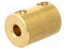Adapter; brass; Øshaft: 4mm; copper; Shaft: smooth; Hole diam: 4mm MENTOR