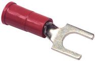 TERMINAL, SPADE/FORK, #10, CRIMP, RED