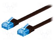 Patch cord; U/UTP; 6a; stranded; Cu; PVC; dark brown; 2m; 32AWG Goobay