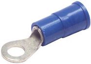 TERMINAL, RING TONGUE, #6, CRIMP, BLUE