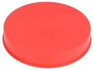 Stopper; Body: red; Out.diam: 166mm; H: 28mm; LDPE; push-in; SafeCAP SUNDPLAST