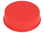 Stopper; Body: red; Out.diam: 103.4mm; H: 28mm; LDPE; push-in; round SUNDPLAST