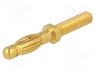 Connector: 4mm banana; plug; 32A; 60VDC; non-insulated; 35mm SCHÜTZINGER