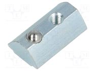 Nut; for profiles; Width of the groove: 8mm; steel; zinc; T-slot FATH