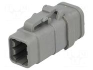 Connector: wire-wire; plug; female; DTM; PIN: 6; IP68; for cable DEUTSCH