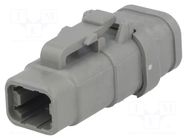 Connector: wire-wire; plug; female; DTM; PIN: 4; IP68; for cable DEUTSCH