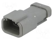 Connector: wire-wire; terminals, size 20; plug; male; DTM; PIN: 3 DEUTSCH