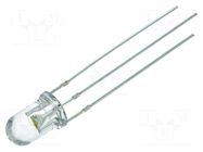 LED; red/warm white; 5mm; 30°; Front: convex; 1.8÷2.6/2.8÷3.6VDC OPTOSUPPLY