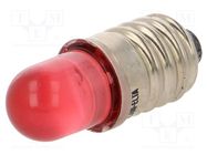 LED lamp; red; E10; 24VDC; 24VAC; AC lum: 700÷800mcd POLAM-ELTA