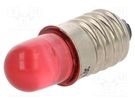 LED lamp; red; E10; 12VDC; 12VAC POLAM-ELTA