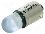 LED lamp; blue; BA9S; 24VDC; 24VAC POLAM-ELTA