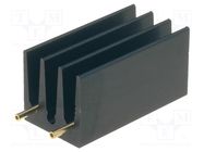 Heatsink: extruded; grilled; TO220; black; L: 30mm; W: 16mm; H: 16mm FISCHER ELEKTRONIK