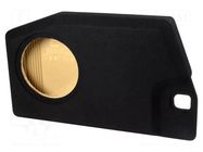 Car loudspeaker enclosure; MDF; black; 250mm; Grooving: 272mm BASSER