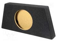 Car loudspeaker enclosure; MDF; black melange; textil; 300mm BASSER