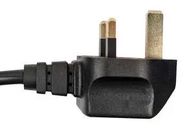 CORDSET, UK PLUG-IEC ST3, 5A, BLACK