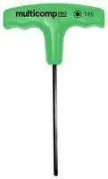 TORX KEY, T HANDLE, T45, GRN/BLK, STEEL