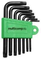 TORX KEY SET, L SHAPE, STEEL, 7PC