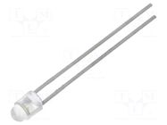 LED; white cold; 3.8mm; 2700÷7600mcd; 40°; Front: convex LITEON