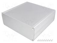 Enclosure: with panel; SHELL; X: 165.5mm; Y: 160mm; Z: 59.1mm; grey FISCHER ELEKTRONIK