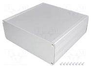 Enclosure: with panel; SHELL; X: 165.5mm; Y: 160mm; Z: 59.1mm; grey FISCHER ELEKTRONIK