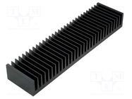 Heatsink: extruded; grilled; black; L: 75mm; W: 300mm; H: 40mm FISCHER ELEKTRONIK