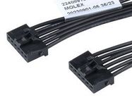 CABLE ASSY, 6P RCPT-RCPT, 300MM, BLK