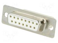 Connector: D-Sub; PIN: 15; plug; female; for cable; 3A; 250V; white MH CONNECTORS