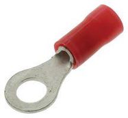 TERMINAL, RING TONGUE, 1/4", RED, 8AWG