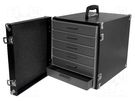Set with drawers; portable; wood,polystyrene; black; black LICEFA