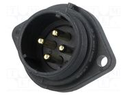 Socket; SP21; male; PIN: 4; IP68; 10A; screw terminal; 500V; 1.5mm2 WEIPU