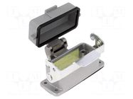 Enclosure for connectors: HDC; size A10; with latch; with cover AMPHENOL