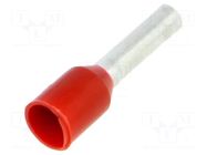 Tip: bootlace ferrule; insulated; copper; 1.5mm2; 8mm; tinned; red BM GROUP