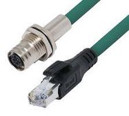 SENSOR CORD, 4P M12 RCPT-RJ45 PLUG, 0.5M