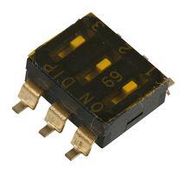 DIP SW, SPST-NO, 0.025A/24VDC, 3POS, SMD