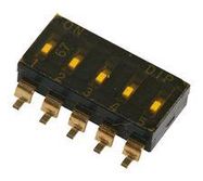 DIP SW, SPST-NO, 0.025A/24VDC, 5POS, SMD