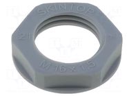 Nut; M16; polyamide; UL94V-2; 22mm; grey; Thread: metric; Pitch: 1.5 LAPP