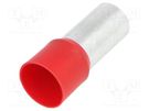 Tip: bootlace ferrule; insulated; copper; 95mm2; 25mm; tinned; red BM GROUP