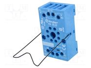 Socket; PIN: 8; 10A; 250VAC; on panel,for DIN rail mounting; octal FINDER