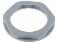 Nut; PG29; polyamide; UL94V-2; 46mm; grey; Thread: PG; with flange LAPP